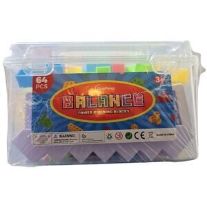 64 Pieces Colorful Building Blocks Creative Montessori Game Toy